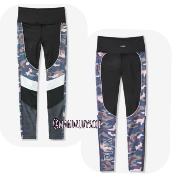 ๐VS PINK ULTIMATE HIGH WAIST CAMO LEGGINGS GREY MARL (chalk rose camo) - Picture 3 of 5